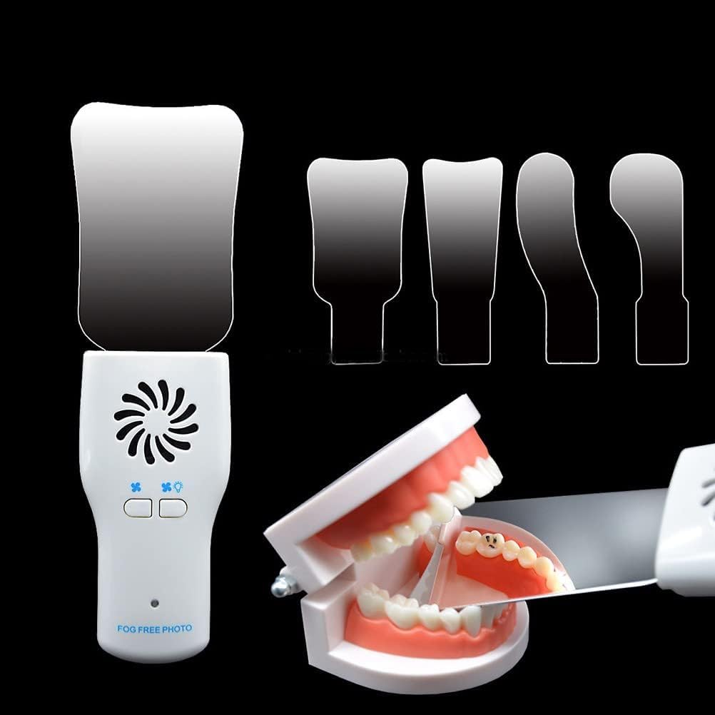 Specchi per Fotografia Dentale Senza Nebbia LED in Acciaio Inossidabile Specchio di Imaging con Disappannamento Automatico Wireless Riflettore Ortodontico per Odontoiatria