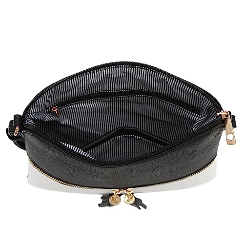 Image of DELUXITY Lightweight Medium Crossbody Bag with Tassel