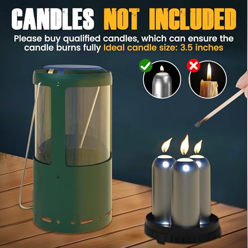 Outdoor Candle Lantern Holder for Real Candles (Candles Not Included) - Windproof Emergency Lantern with Handle, Safe for Camping, Blackouts, Decor - Survival Gear & Home Use - Image 4