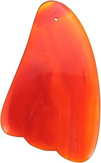 KALLORY 1Pc Placa De Raspagem De Ágata Varinha De Massagem Ferramentas De Massagem Facial Rolo De Couro Cabeludo Jade Placa Guasha Raspagem Facial Bastão De Guasha Bastão De Acupuntura