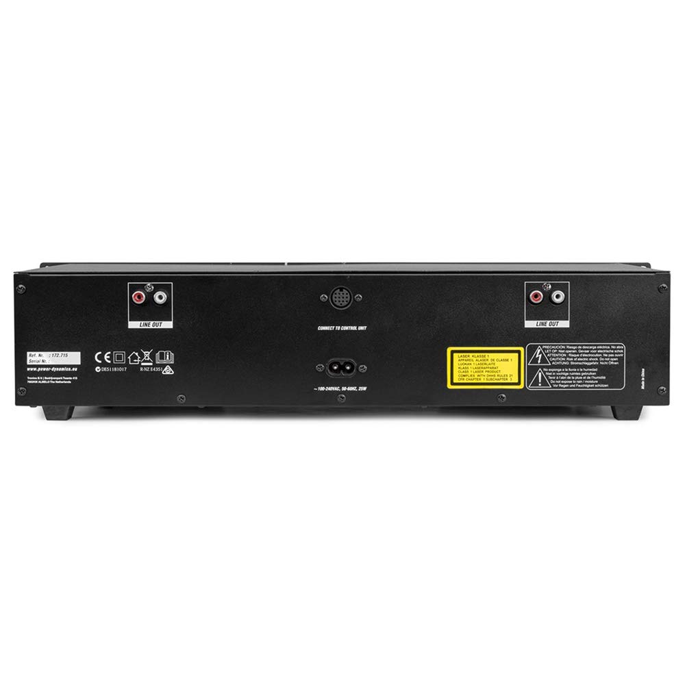 Power Dynamics PDX350 Doppel-CD-Player mit USB-MP3-Player
