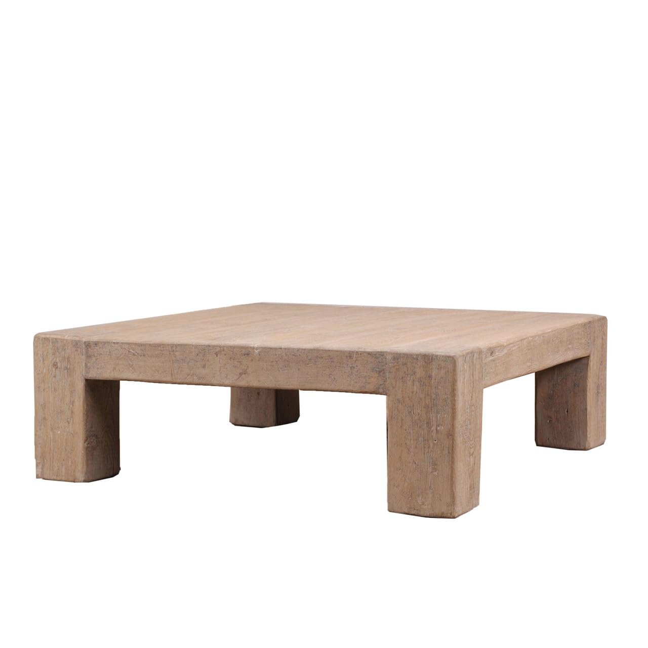Artissance 55" Square Ravello Weathered Table (Coffee), 17.72in H x 55in W x 55in L, Nature Wood