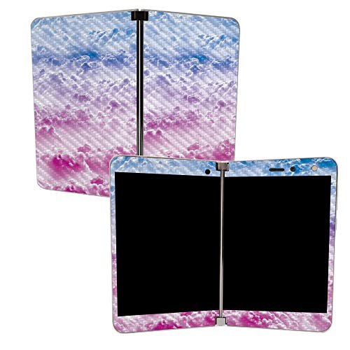 Image of MightySkins Carbon Fiber Skin for Microsoft Surface Duo - Candy Clouds | Protective, Durable Textured Carbon Fiber Finish | Easy to Apply, Remove, and Change Styles | Made in The USA
