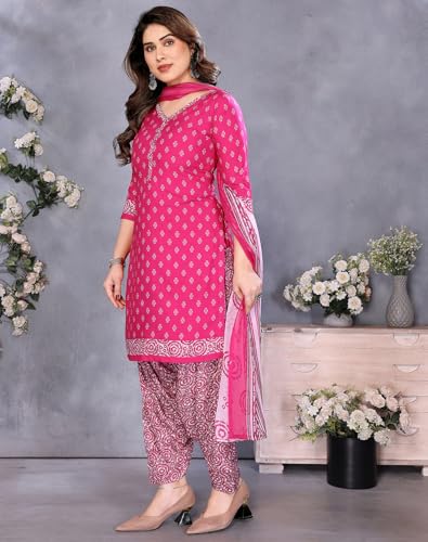 Image of Yashika Unstiched Crepe dress materials | Crepe Salwar Suit for women with dupatta | suit material for women unstitched