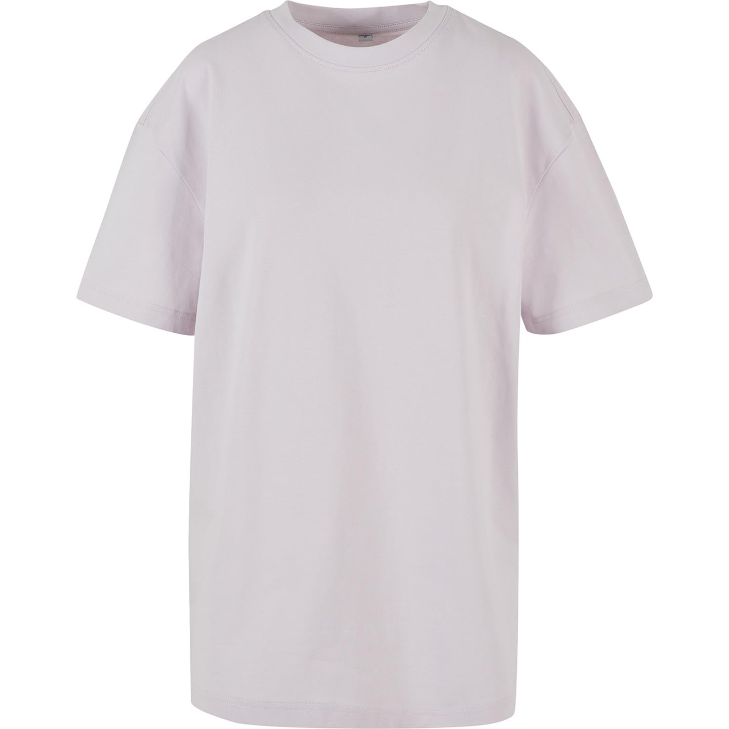 Build your Brand Women's T-Shirt Ladies Oversized Boyfriend Tee Casual T-Shirt for Women in Oversized Look Cotton Sizes XS - 5XL, Soft Lilac, M