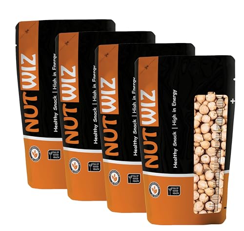 Image of Nutwiz Chole (Chickpeas) 1kg (500g X 2) - Traditional Chole for Traditional Indian Dishes Like Chhole Bhature, Chole Masala, Tikkis, Pulao & Chaat | Whole Chickpeas