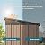Bealife 5' x 3' Outdoor Storage Shed, Metal Shed Lockable Door - Brown