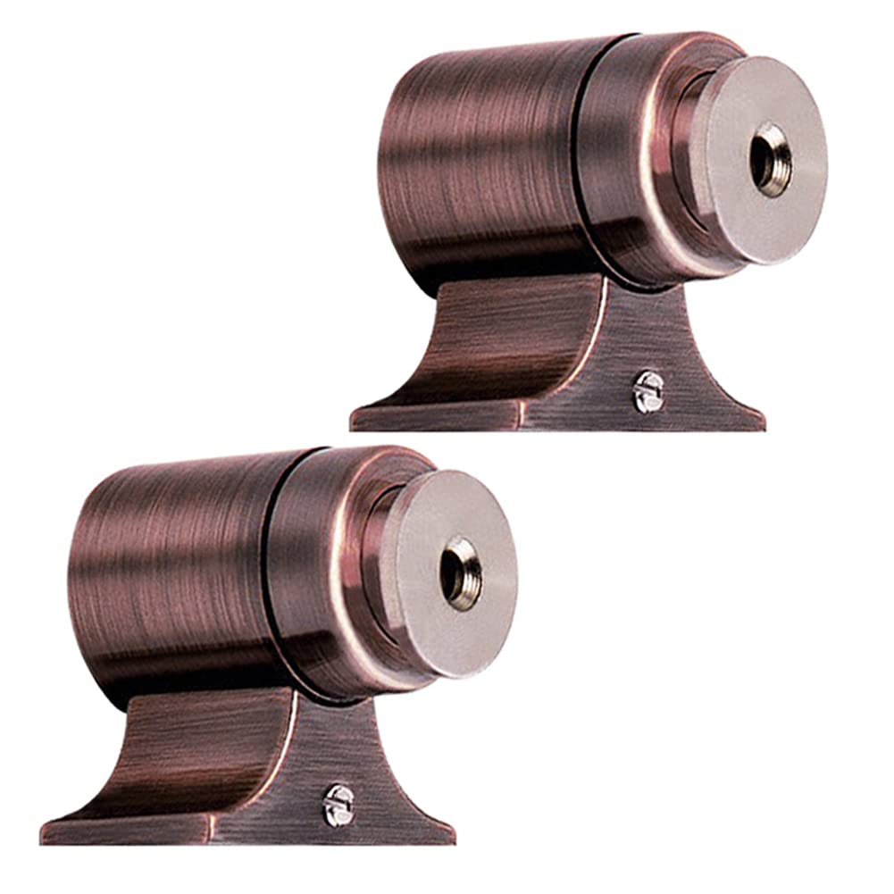 Nvsfzgiyg Red Bronze Door Wedge Stoppe, Stops, Stoppers,Magnetic Metal Stop Catch, Compact Zinc Alloy Floor Mounted Invisible Stopper-Gold