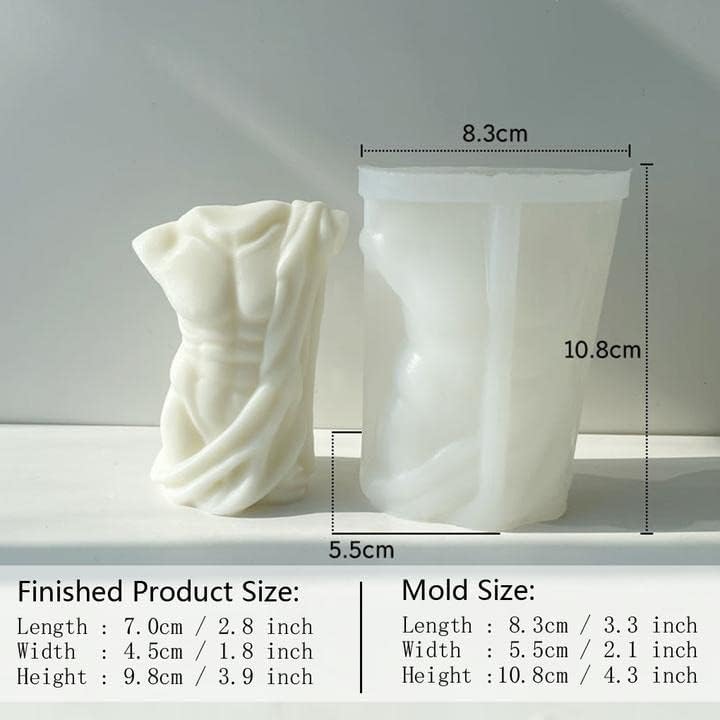 Miniatura 4 de Molde de vela de silicona con forma de cuerpo 3D para mujeres y hombres, molde de vela con forma de cuerpo, moldes masculinos femeninos de silicona,
