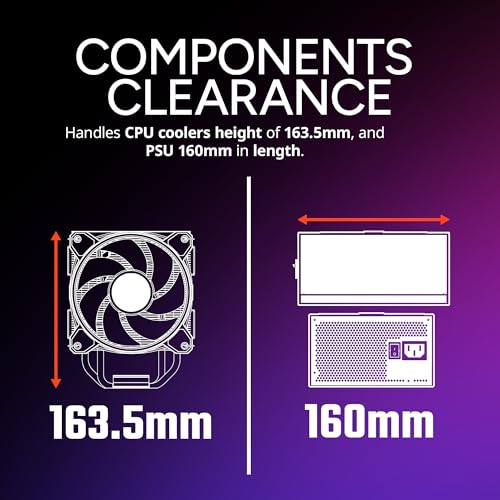 Image of Cooler Master Elite 302 Micro-ATX High Airflow Minimalist PC Case, 365mm GPU Max, Compatible RTX 5080|RX 7090 XT, 280mm AIO Max, Type C, Tempered Glass, Triple 120mm aRGB Fan, Intakes Grill