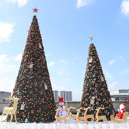 Fifor 9.8-39.4Ft Large Christmas Tree With Led & Mixed Decorations, Artificial Xmas Tree For Indoor Shopping Malls, Outdoor Holiday Decor (Color : Green, Size : 6M (19.7Ft)) #TOP2