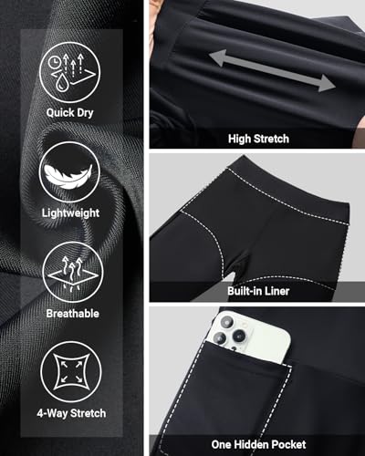 Pinup Fashion Skirted Swim Pants - Women Swimming Capris Leggings Swimwear High Waisted UV Swim Tights3