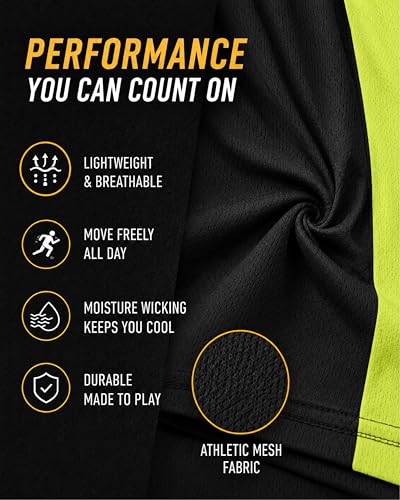 Image of Pro Athlete Boys Active Shorts Set - 3 Piece Athletic Dry Fit Graphic Tees Tank Tops and Basketball Shorts for Boys