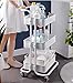 Storage Trolley Cart - 3 Tier Rolling Utility Organizer Rack, Craft Art Cart, Multi-Purpose Organizer Shelf, Tower Rack Serving Trolley for Office Bathroom Kitchen Kids’ Room Laundry Room, White