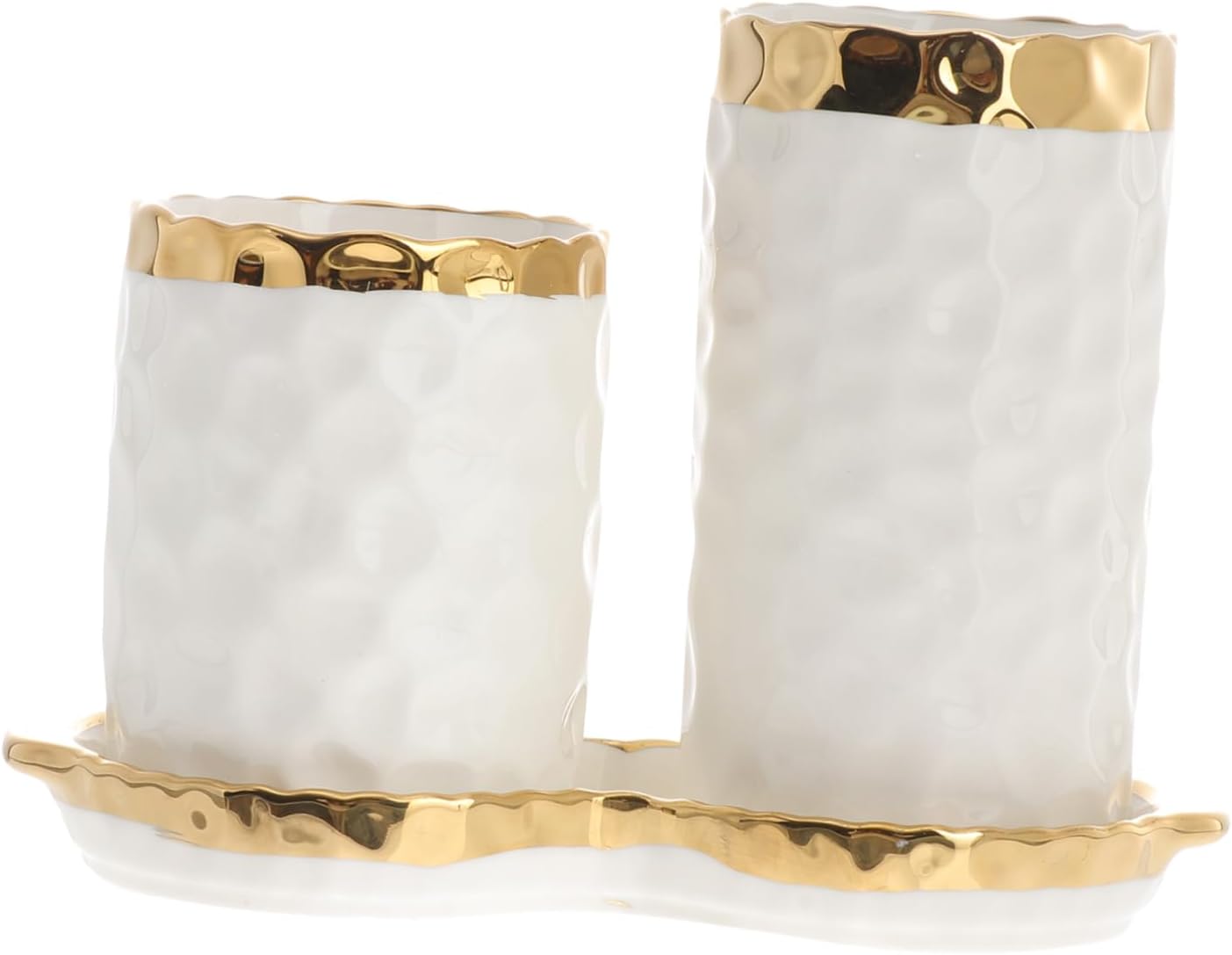 1 Set Multi Functional Ceramic Chopstick Holder Kitchen Organizer for Utensils Double Drain Design for Clean Storage for Home Restaurant Fast Food Use