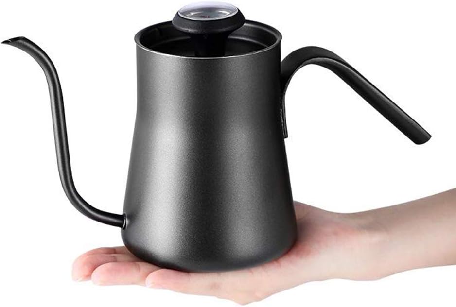Coffee Press 400ML Stainless Steel Coffee Drip Kettle with Thermometer Long Neck Pour Over Coffee Tea Pot Coffee Pots Pots