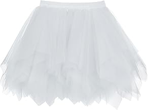 Adult Tutu Skirts for Women 80s Tulle Tutus Halloween Festival Party Skirt Layered Short Petticoat Plus Size S-3XL