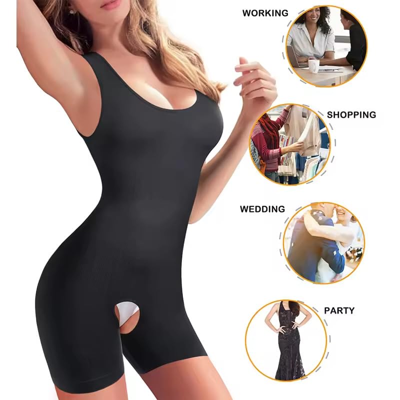 Image of Women Spandex & Nylon High Compression Body Suit (ED009)