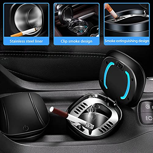 Car Ashtray with LED Blue Light