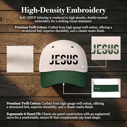 Gorra de béisbol con diseño Jesús, unisex miniatura 4