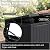 Greesum 110 Gallon Outdoor Storage Box with Lockable Lid, All-Weather for Patio Furniture, Pool Supplies & Garden Tools, Waterproof, UV-Resistant Large Deck Box, Dark Black