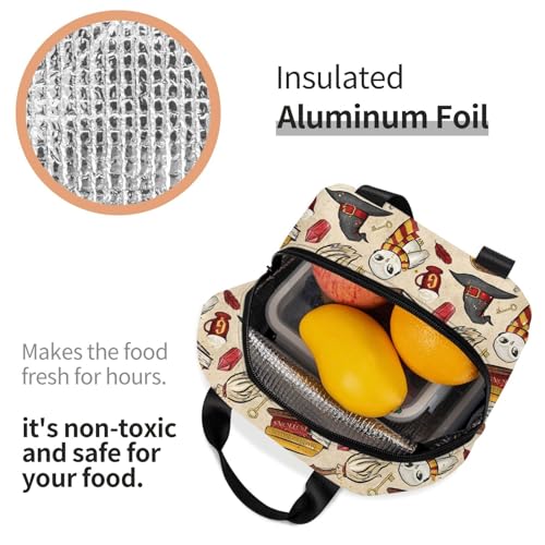 Image of Cartoon Cute Lunch Bag Reusable Portable Lunch Box Picnic Bag Shopping Bag Movie Portable Fruit Rice Bag Snack Storage Bag