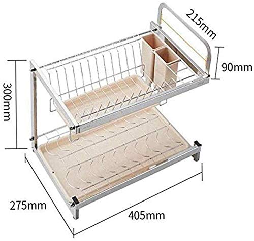 Dish Drying Shelf Large Dish Drying Shelf Kitchen Shelf 2-Layer Multi-Purpose Kitchen Supplies Shelf