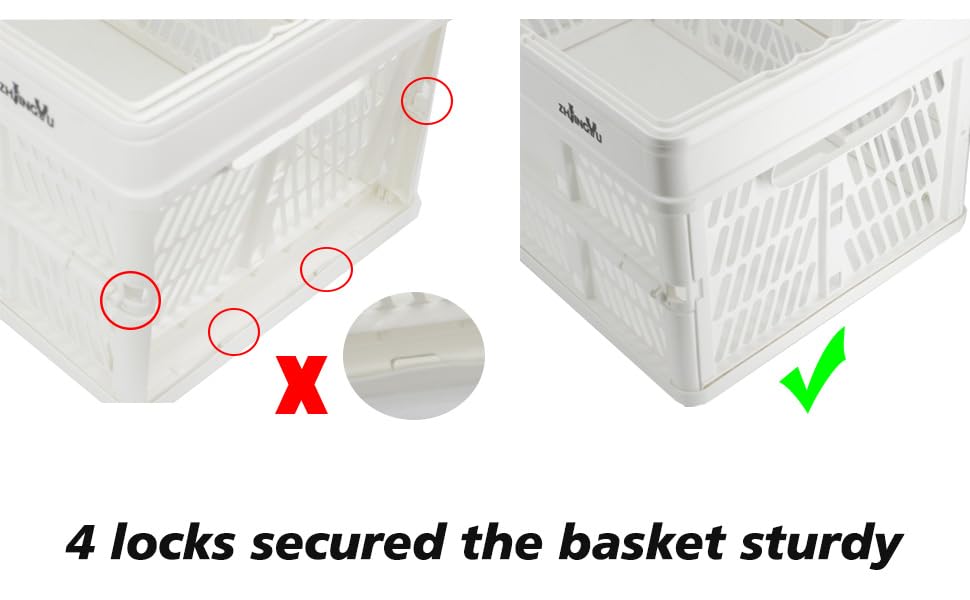 ZHJINGYU Collapsible Crate, 20L Collapsible Storage Box with Handle - Image 3