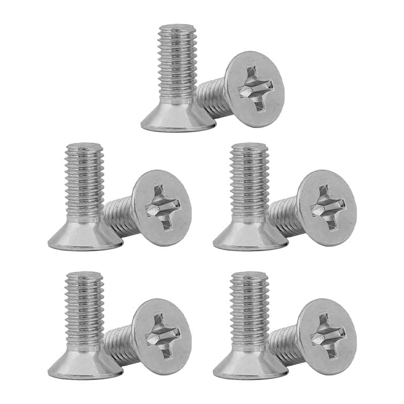 10PCS M4M5x10 Stainless Steel Grub Screws Door Handle Fixing Screws Cross Pan Head Machine Screws & Hex Bolt-Nut Countersunk Bolts for Door Handles Light Fixtures & Home Repair