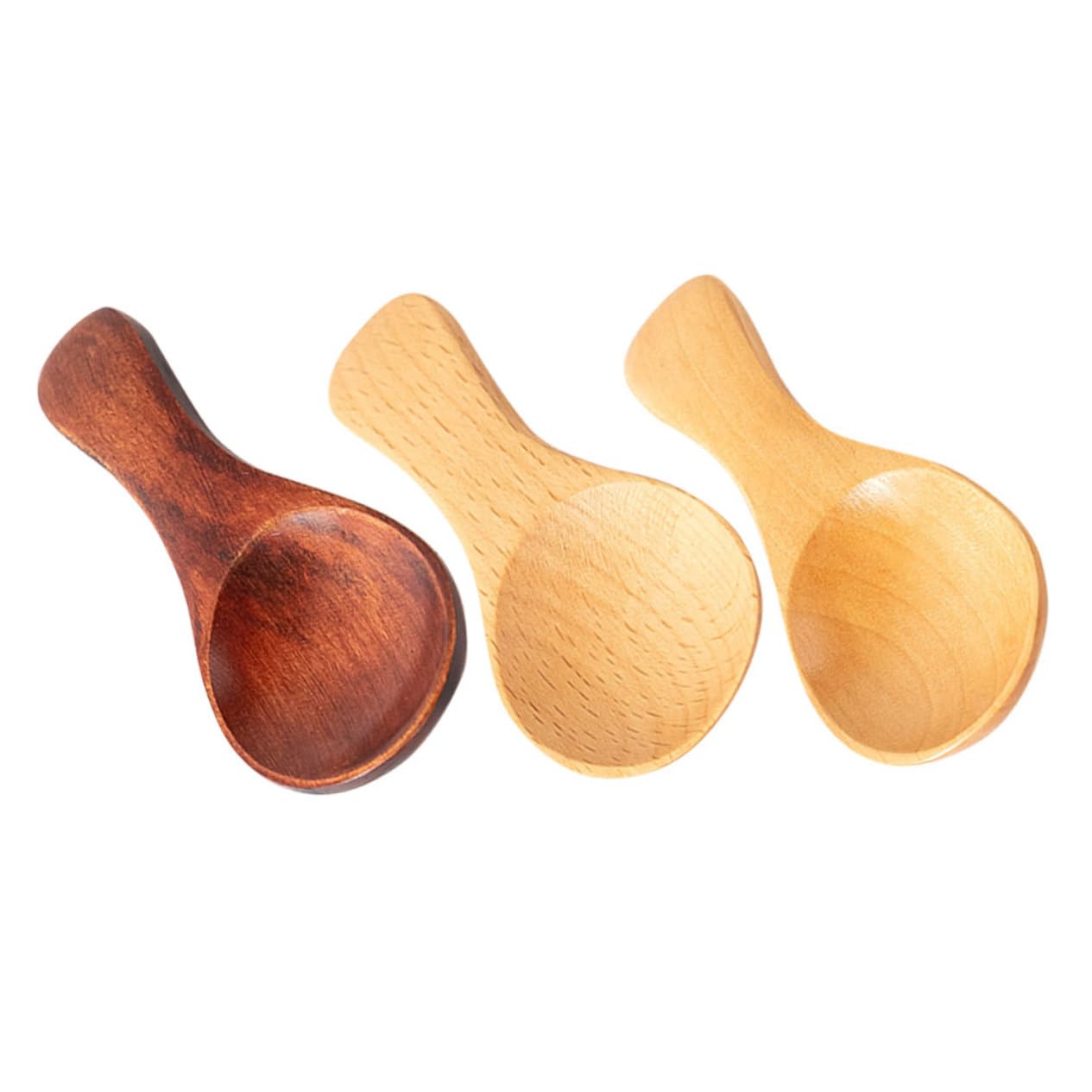 Zerodeko 3-piece Wooden Spoon Set Tea Spoons Salt Honey Sugar Scoops Mini Utensils for Cooking