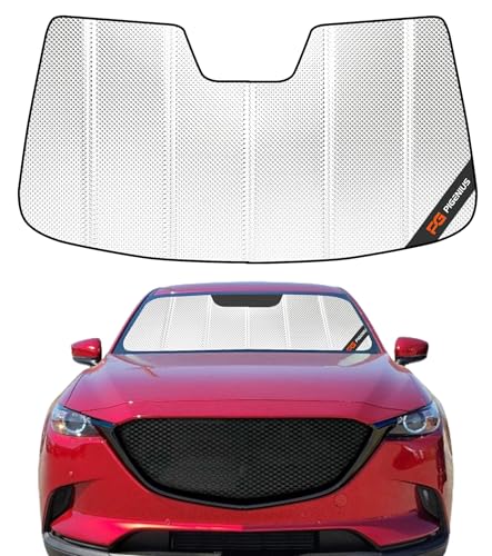 Pigenius Windshield Sun Shade for Mazda CX9 2016-2023 with Sensor. Reflective Aluminum Film Front...