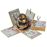 【Regalo de Ensamblaje Artesanal】 Elegante y artística caja de ciervos con vetas de madera, colorida forma de bosque de fantasía de doble capa, más luz LED de colores cálidos y movimiento de música incorporado, juntos constituyen una delicada y hermosa caja de música de madera. Adecuado como regalo de Navidad, días de los enamorados y cumpleaños para novia, esposa, hijos y madre.