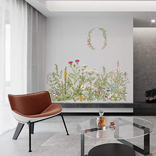 Vinilo decorativo floral removible para pared miniatura 3