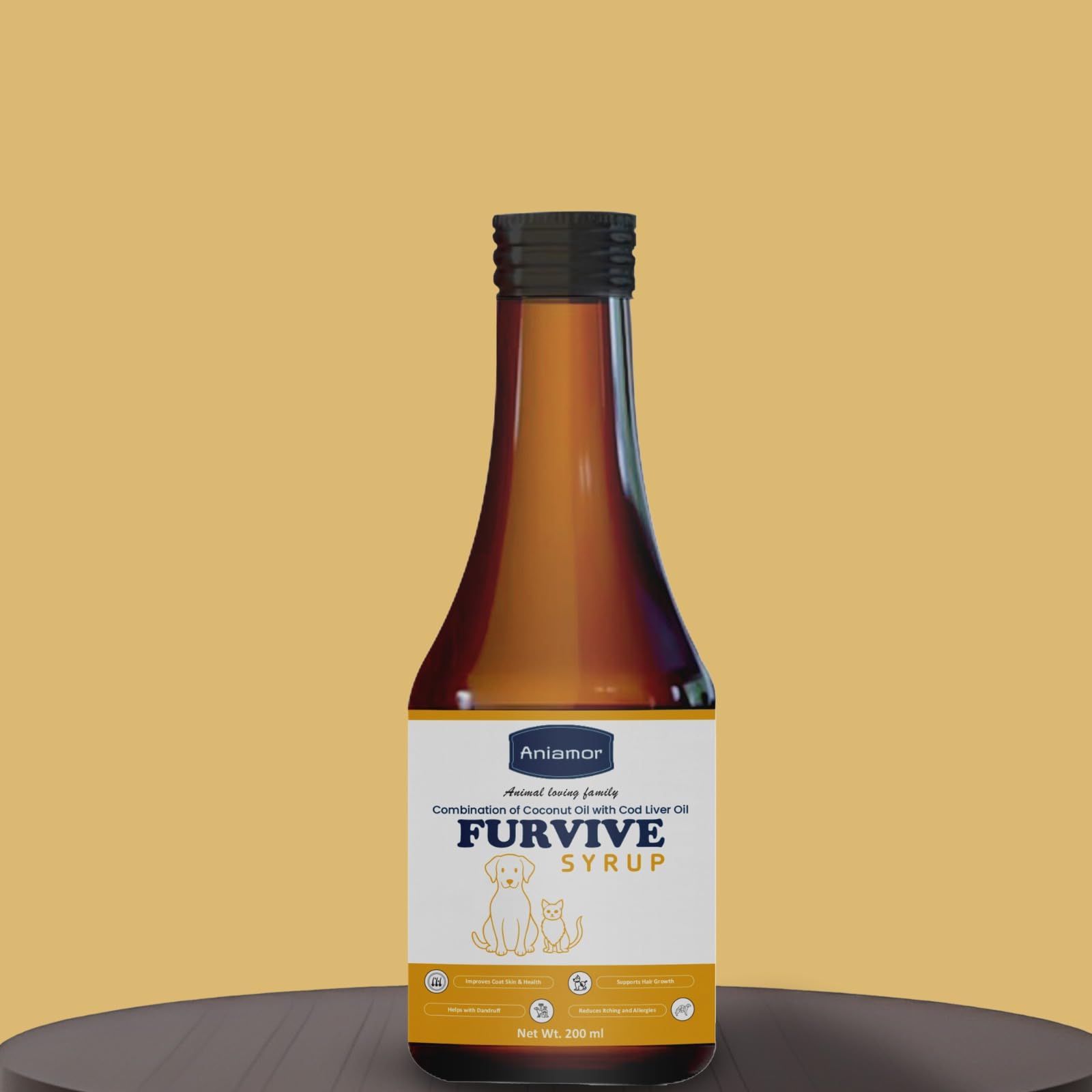 Aniamor Furvive Care Syrup for Dogs and Cats|Fur Care Syrup|Pets Supplement|All Life Stage|200ml Bottle 3