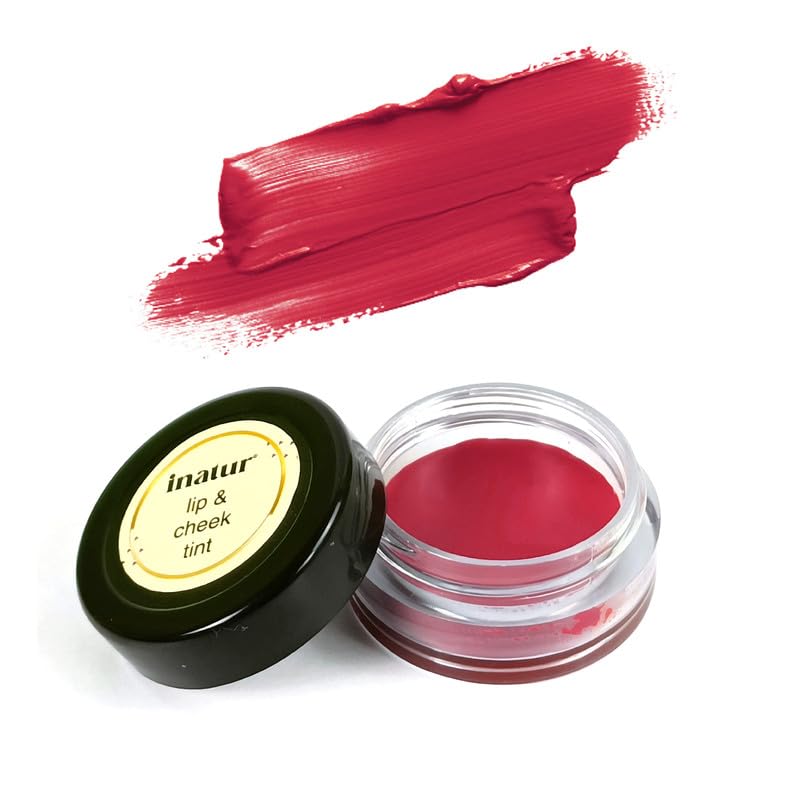 inatur Peony Pink Lip & Cheek Tint 4g, Natural and Organic, Vegan And Cruelty-Free, Hydrates And Nourishes Dry Lips, Long-Lasting, Water proof
