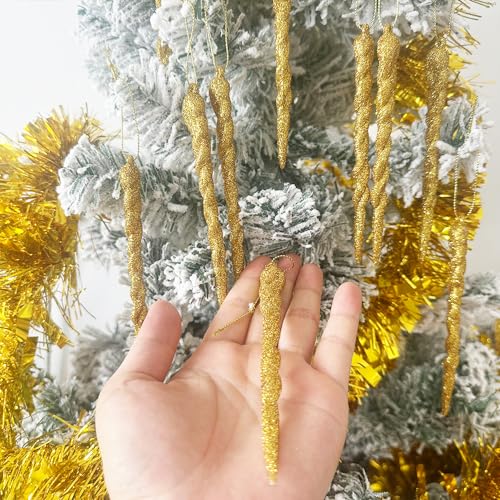 12 palline di Natale a goccia da 13 cm, con