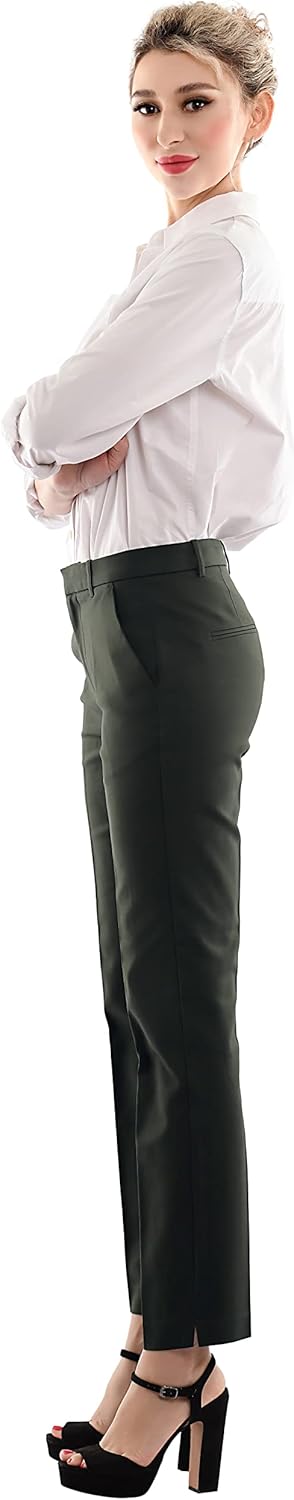 Marycrafts Women's Work Ankle Dress Pants Trousers Slacks - Image 8