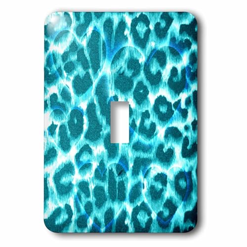 Interrupteur à baïonnette léopard turquoise pour remplacer une plaque murale usée