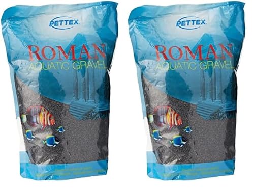 Pettex Roman Gravel Aquatic Roman Gravel 2 Kg Jet Black (Pack of 2)