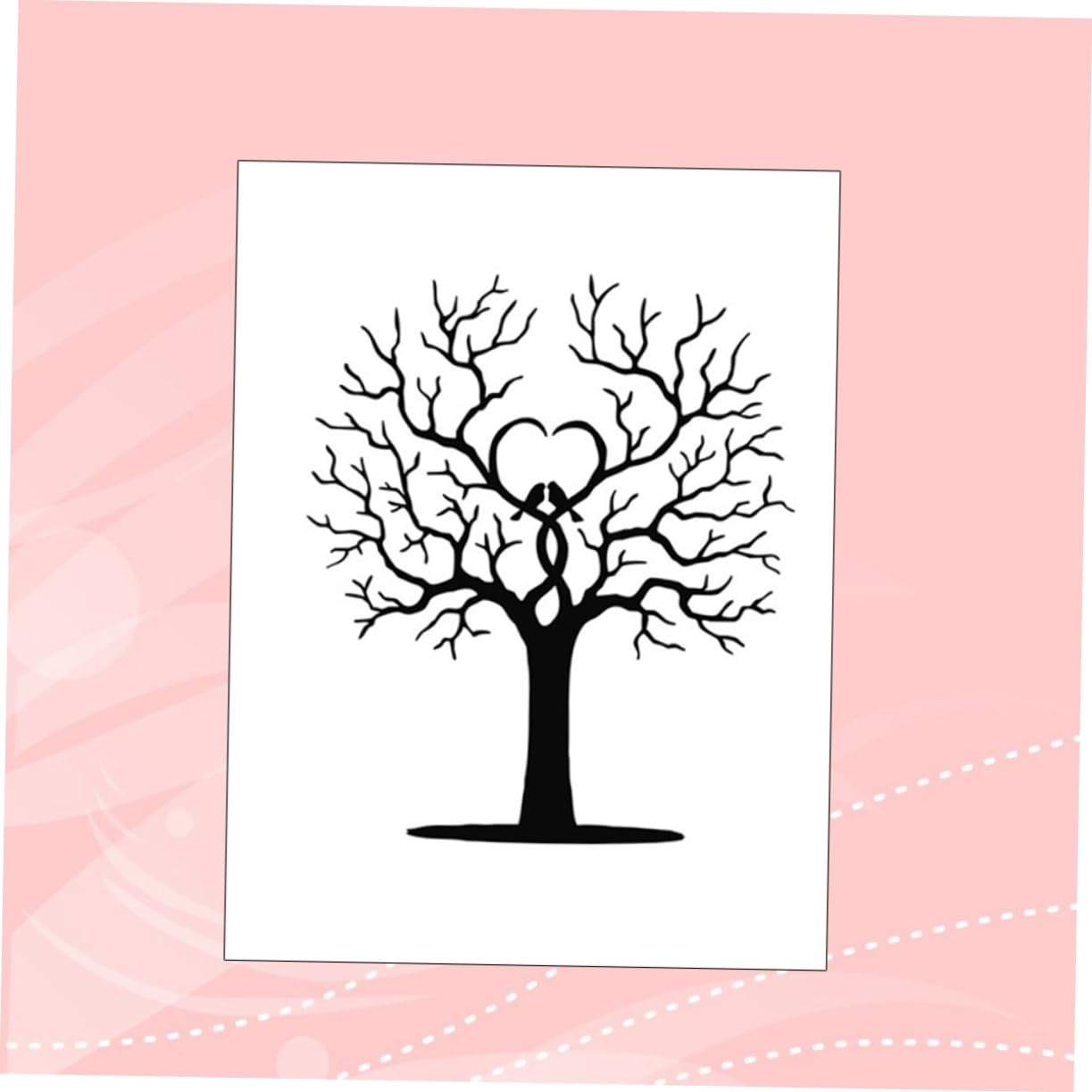 jojofuny 3 Stücke 40 Einzigartige Fingerabdruck Baum Gästebuch 60cm Benutzerdefinierte Hochzeit Gast Zeichen-in Für Party Geburtstag Jahrestag
