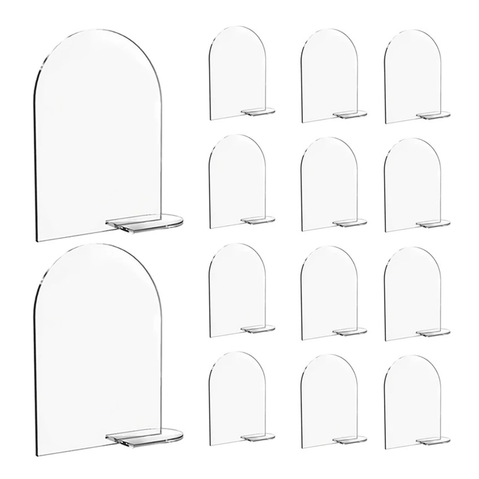 Tischnummernhalter 10/20 Stück klarer Schilderbogen mit Ständer, blanko, Namensschilder for Gäste, Tischnummernhalter for Hochzeiten, Dekorationszubehör, DIY-Platzkarte(20pcs)