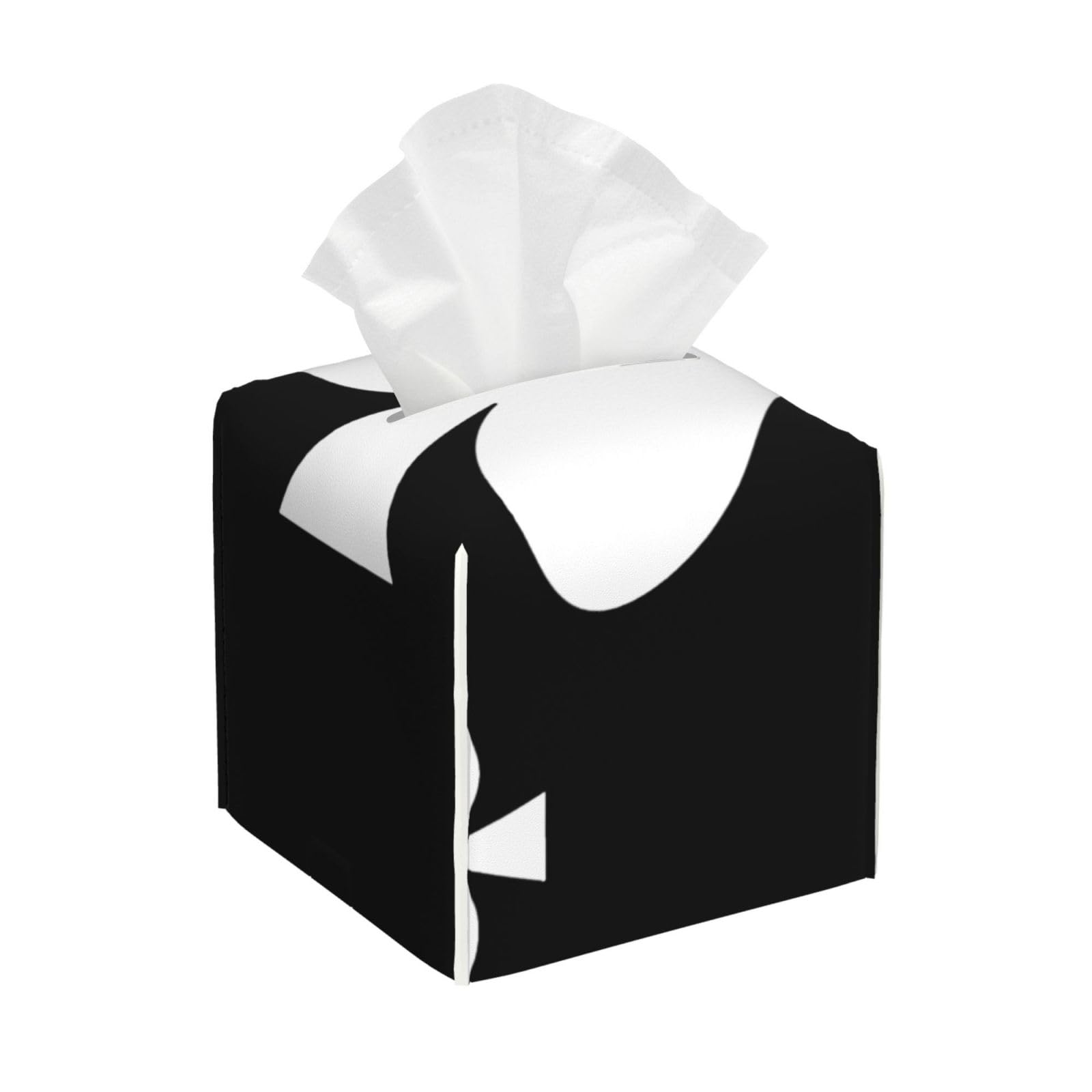 Ace of Spades Poker Square Tissue Box Cover with Modern and Stylish Bottom Tissue Box Storage Space