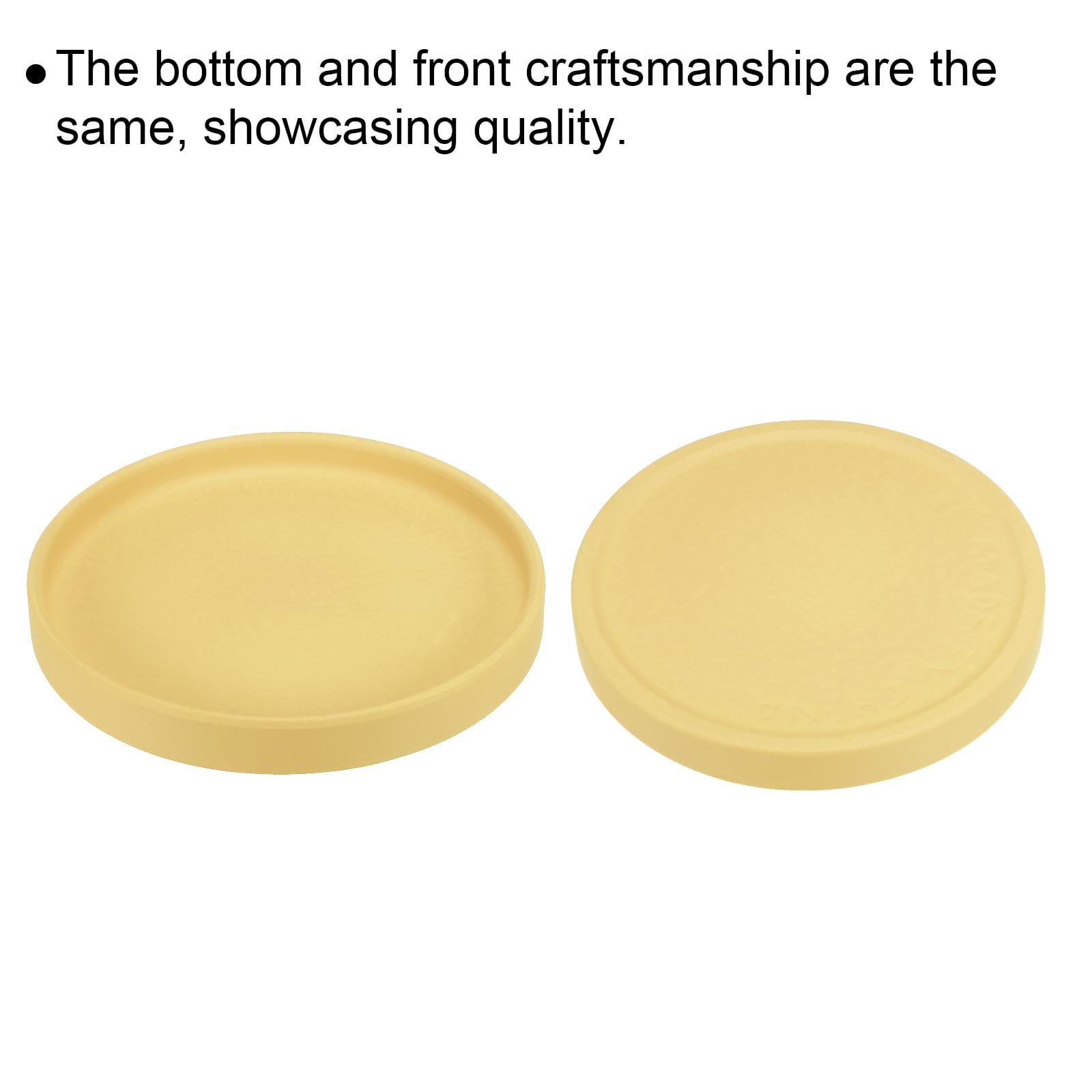 PATIKIL 6 Inch Round Ceramic Plant Saucer, Plant Saucer Tray Flower Planter Drip Tray for Indoors Outdoors Patio Balcony Yellow - Image 3