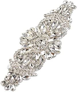 Crystal Rhinestone Appliques for Wedding Gown Bridal Belts Sashes Prom Evening - coolthings.us