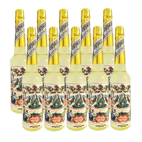 Pack 10 Botellas Agua Florida 270 ml 100% Colonia Original Perú Amarilla Murray & Lanman