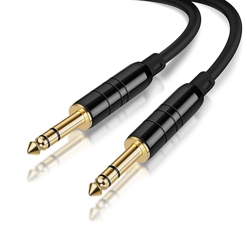CableCreation Cable TRS de 14 pulgadas de 50 pies x 2, cable de guitarra de instrumento de grado profesional, cable de audio estéreo equilibrado de