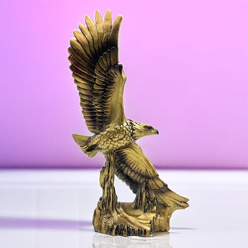 Miniatura 5 de Escultura de estatua de águila de resina de 13 pulgadas, regalo de frgurina para el hogar, oficina, sala de estar, escritorio, decoración decorativa