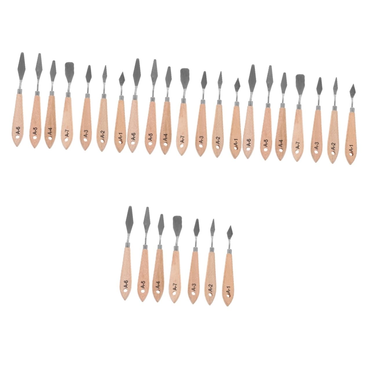 DOITOOL 4 Ensembles Set De Couteaux À Palette Inoxydable Avec Outils De Peinture Pour Mélange Application Sur Toile 7 Pièces * 4