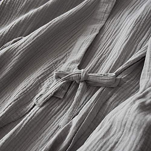 SIQITECHNO Men Kimono Robe Cotton Yukata Spa Sauna Bathrobe Sleepwear Japanese Kimono for Women Loungewear Nightgown Dressing3