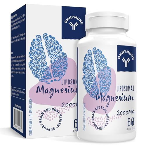 Magnesio Liposomal 2000mg Alta Dosis, 60 cápsulas blandas - No GMO, de fácil absorción (60 Unidad (Paquete de 1))